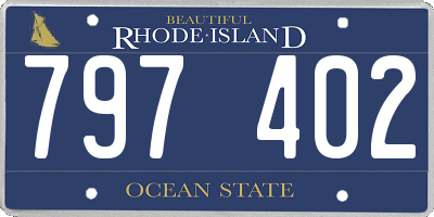 RI license plate 797402