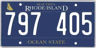 RI license plate 797405