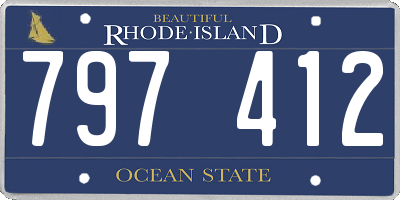 RI license plate 797412