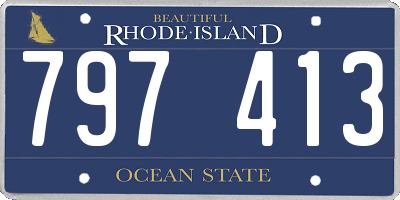 RI license plate 797413