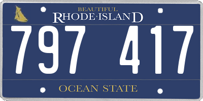 RI license plate 797417