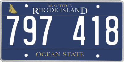 RI license plate 797418