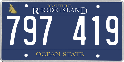 RI license plate 797419