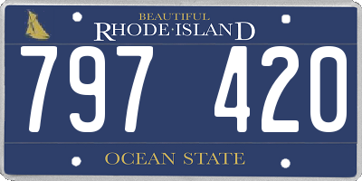RI license plate 797420