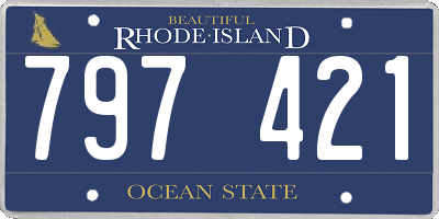 RI license plate 797421