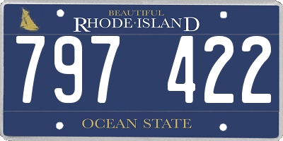 RI license plate 797422