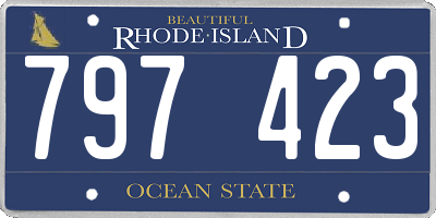 RI license plate 797423