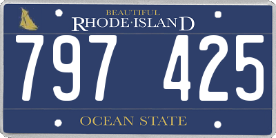 RI license plate 797425