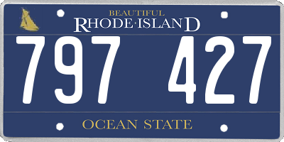 RI license plate 797427