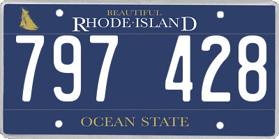 RI license plate 797428