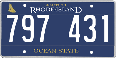 RI license plate 797431