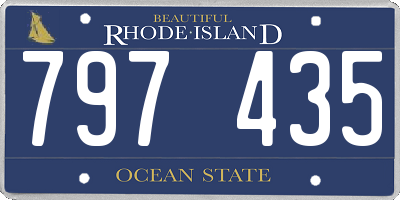 RI license plate 797435