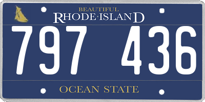 RI license plate 797436