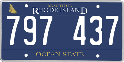 RI license plate 797437