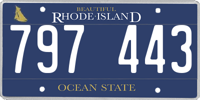 RI license plate 797443