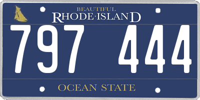 RI license plate 797444