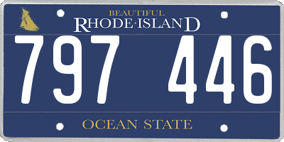 RI license plate 797446