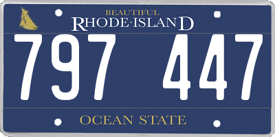 RI license plate 797447
