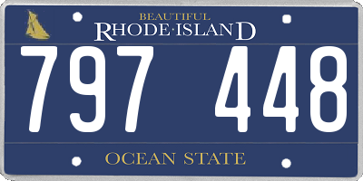 RI license plate 797448