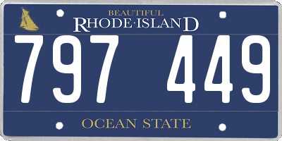 RI license plate 797449