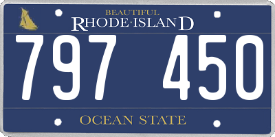 RI license plate 797450