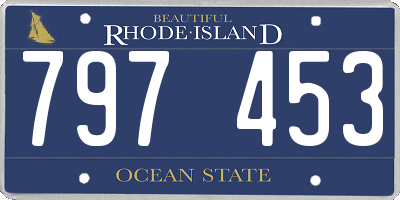 RI license plate 797453