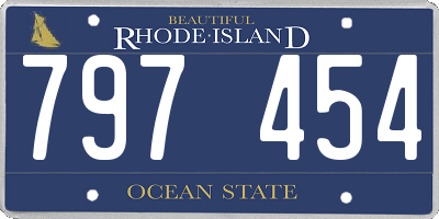 RI license plate 797454