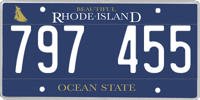 RI license plate 797455