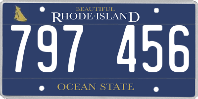 RI license plate 797456