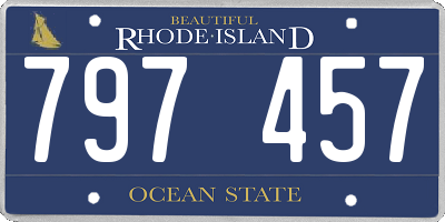 RI license plate 797457