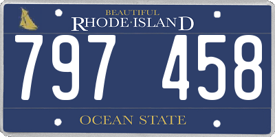 RI license plate 797458