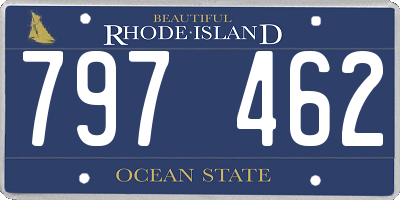 RI license plate 797462