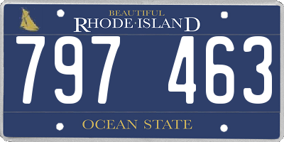 RI license plate 797463