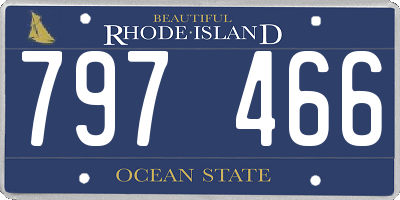 RI license plate 797466