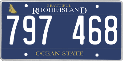 RI license plate 797468