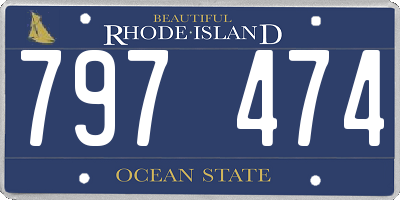 RI license plate 797474