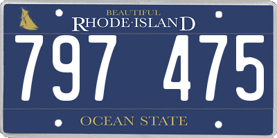 RI license plate 797475