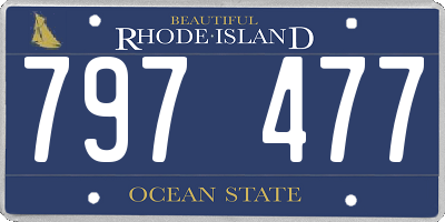 RI license plate 797477