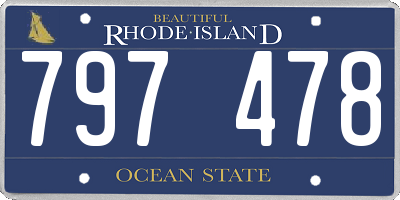 RI license plate 797478