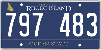 RI license plate 797483