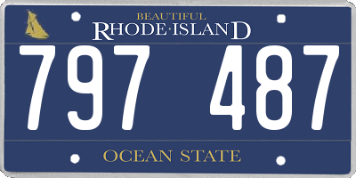 RI license plate 797487