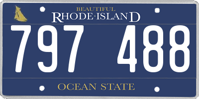 RI license plate 797488