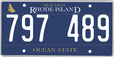 RI license plate 797489
