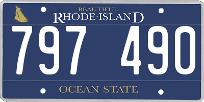 RI license plate 797490