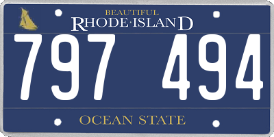 RI license plate 797494