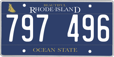 RI license plate 797496