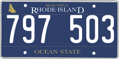 RI license plate 797503