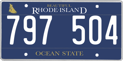 RI license plate 797504