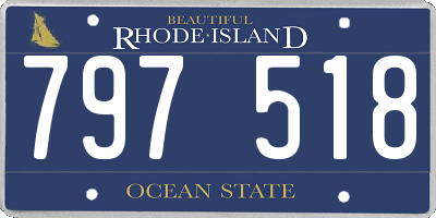 RI license plate 797518