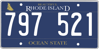RI license plate 797521